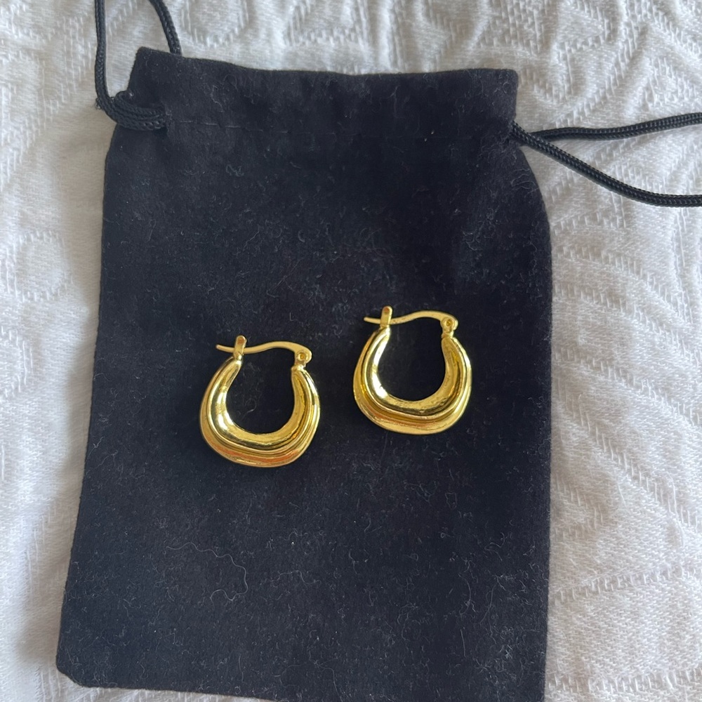 Gold hoop earrings